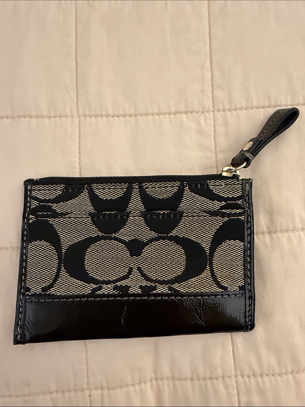 Coach Black Signature Card Case